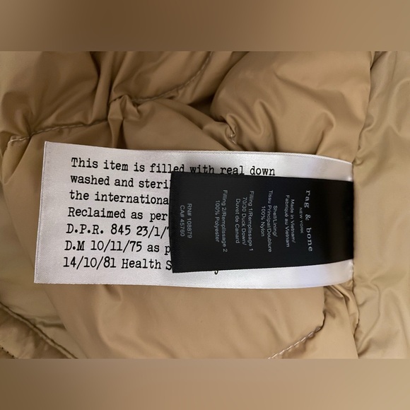 EUC Rag & Bone Sz M Padded Dane Nylon Jacket Overshirt in Desert Camo - Picture 10 of 15